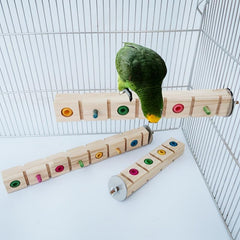 Funny Bird Wood Perch Platform for Parrot Stand Pole