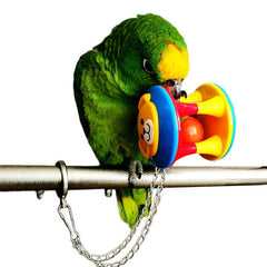 Colorful Chewing Treat Toy for Medium to Large Parrots Parrot Ball with Bell