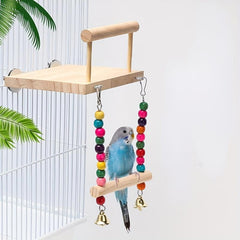 Colorful Beads Parrot Toy Swing Climbing Ladder Jumping Board