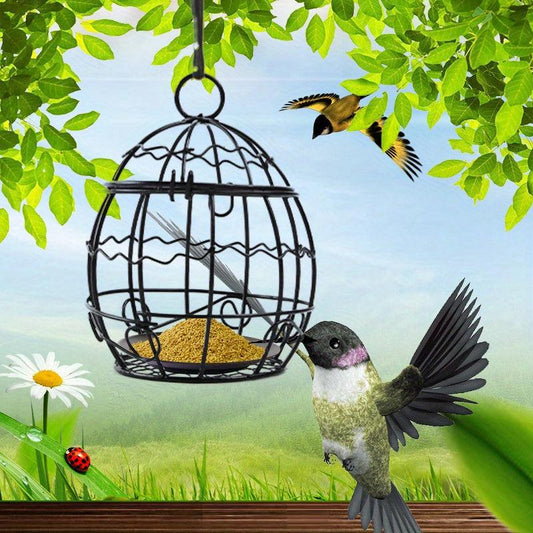 Bird Hanging Feeder Chain Sun Rain Proof Outdoor Decoration