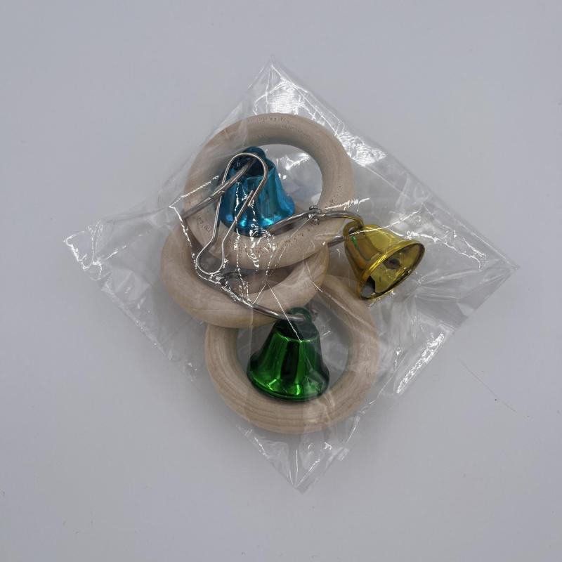 Bird Chew Toy Bell String Toy For Parrots Interactive Chain Toy