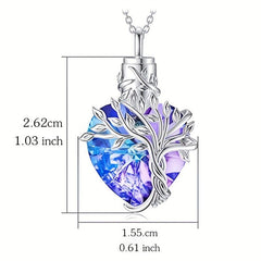 Tree of Life Heart Urn Necklace Memorial Keepsake