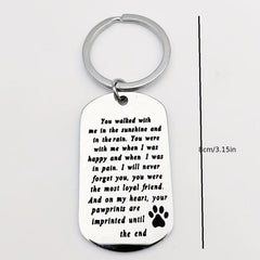 Pet Memorial Keychain Dog Cat Sympathy Gift A Loyal Keyring