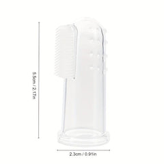 1pc Pet Toothbrush Soft Finger Cover Tooth Brushing Care Tool