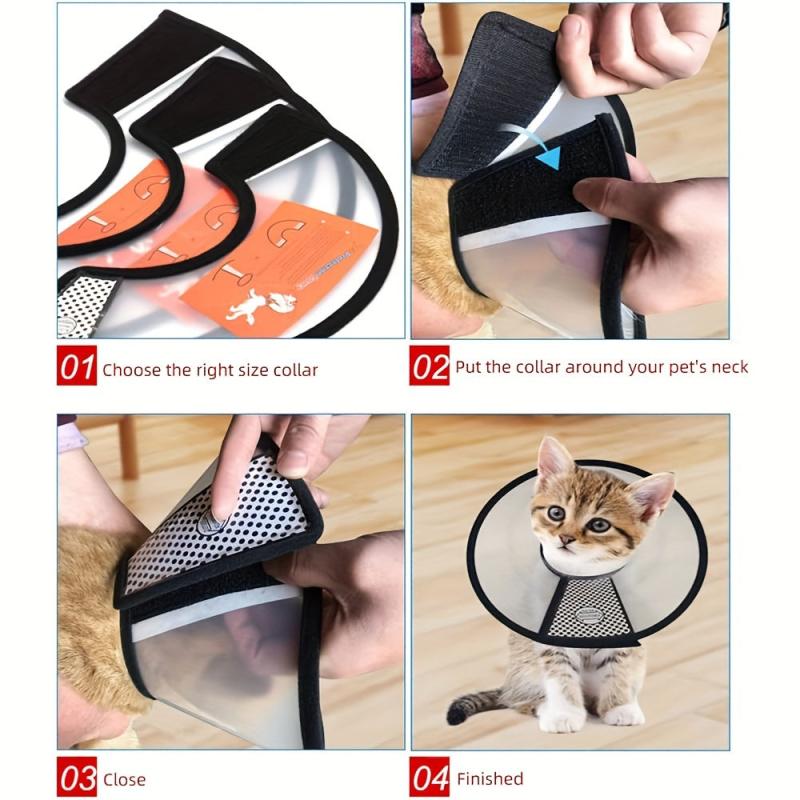 Translucent Pet Cone Collar Anti Scratch Dog Recovery Collar