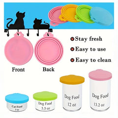 3pcs Reusable Food Storage Tin Cover Pet Food Can Lids