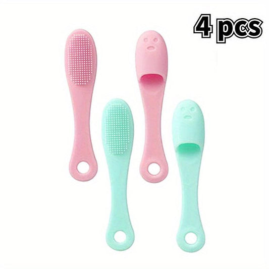 4pcs Soft Silicone Dog Finger Toothbrush for Pet Dental Care
