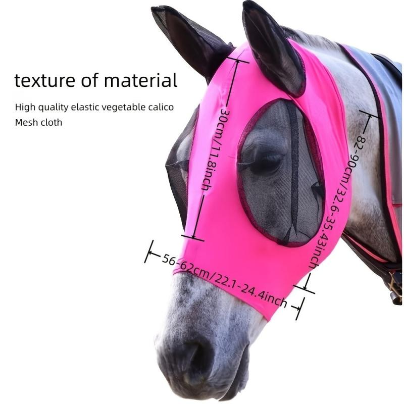 Breathable Anti Mosquito Horse Head Cover Equestrian Supplies