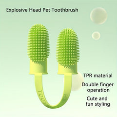 Silicone Fingertip Pet Toothbrush For Dog & Cat