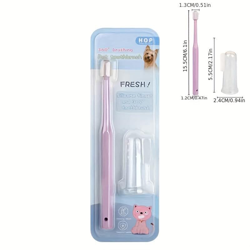 Pet Cleaning Supplies Set Pet Toothbrush Cat Dog Finger Toothbrush