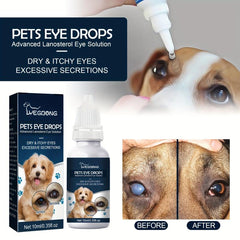 Dog Eye Drops for Tear Marks & Itching, Pet Eye Drops for Cats & Dogs