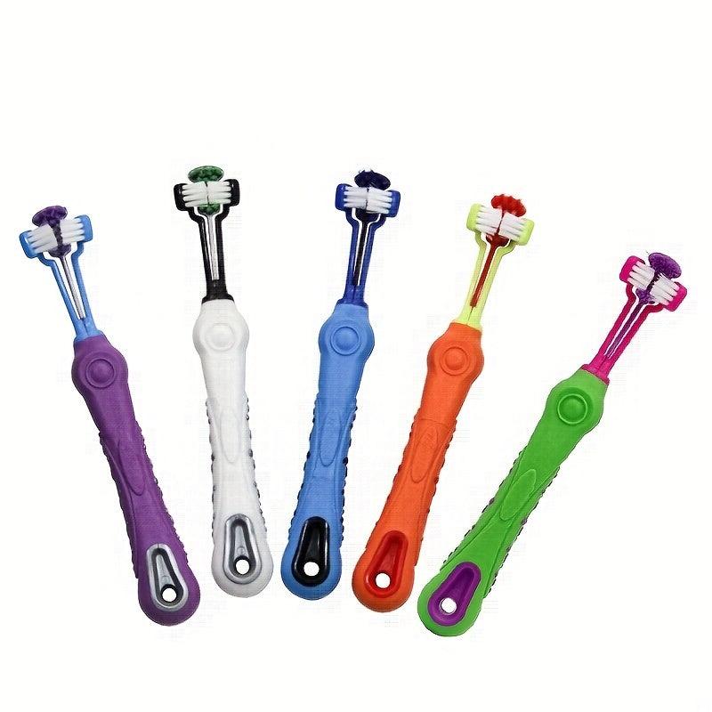 3 Sided Pet Toothbrush for Dog and Cat Teeth Cleaning