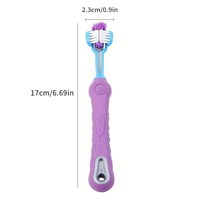 3 Sided Pet Toothbrush for Dog and Cat Teeth Cleaning