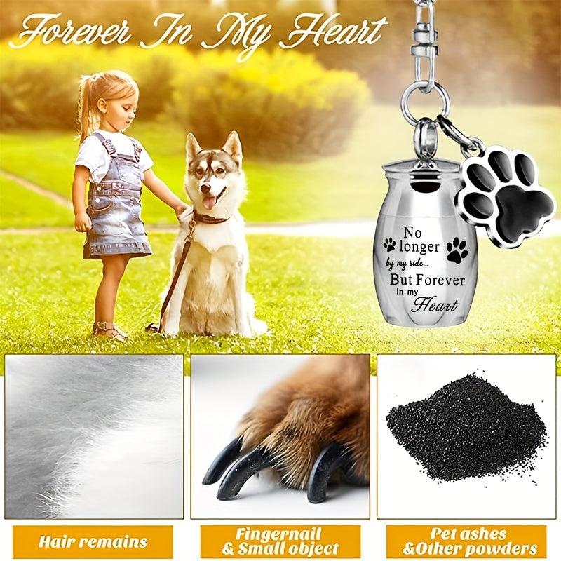 Small Pet Cremation Keychain Keepsake Memorial Jewelry for Dogs Cats