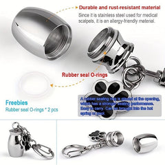 Small Pet Cremation Keychain Keepsake Memorial Jewelry for Dogs Cats