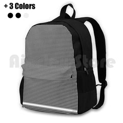Vintage Houndstooth Outdoor Hiking Backpack Waterproof Camping Travel