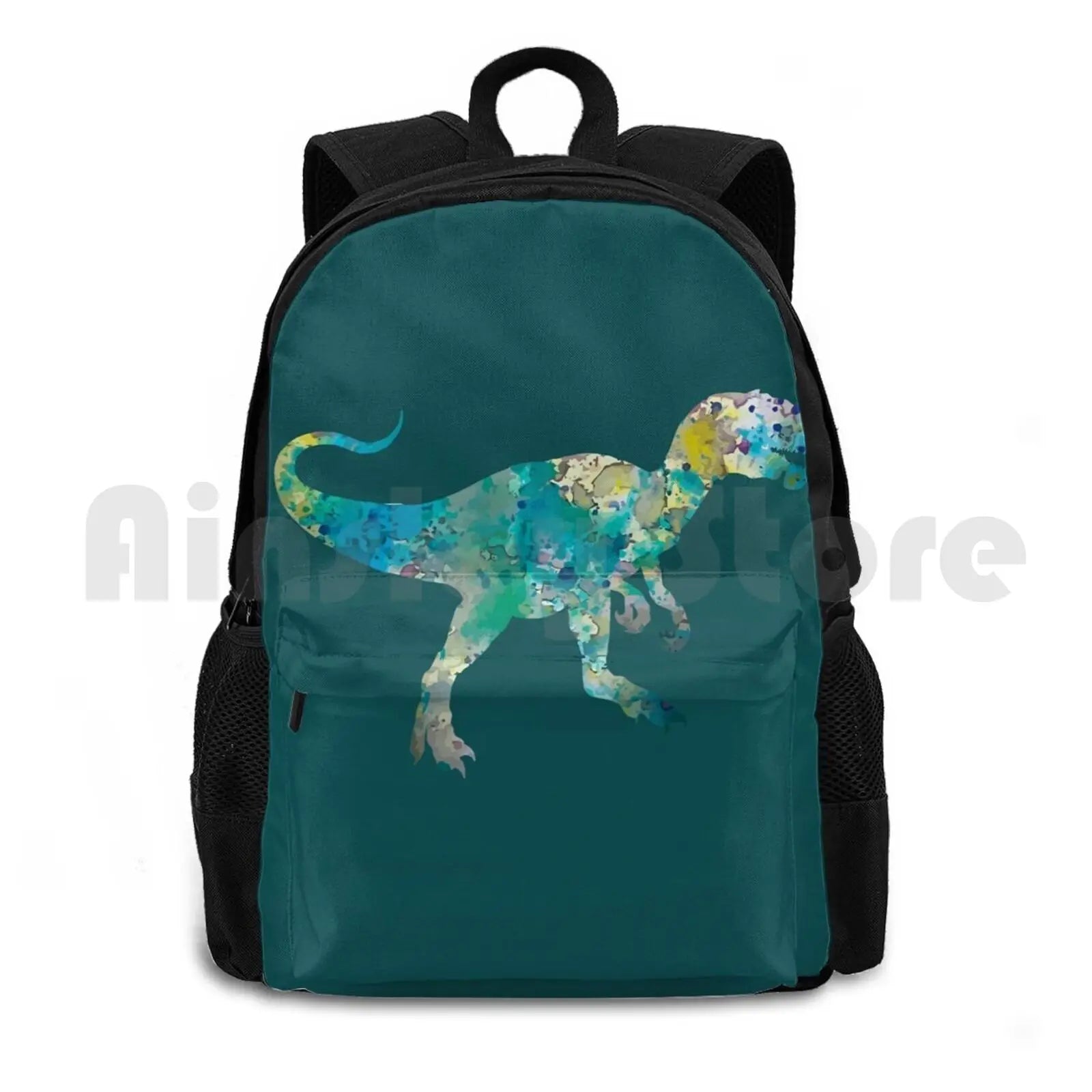 Dino Hiking Backpack Waterproof Camping Travel T Rex Triceratops Minimalist