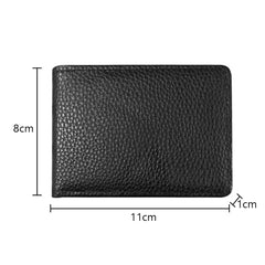 Minimalist PU Leather Bifold Wallet for Traveling Camping Walking