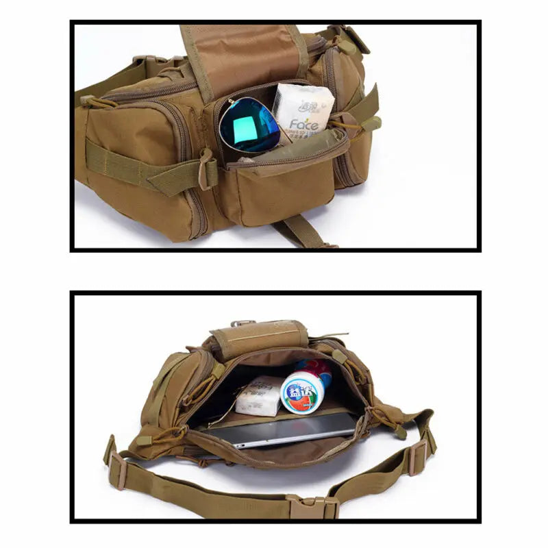 Army Tactical Waist Pack Chest Bag Outdoor Camping Hiking Belt Bag