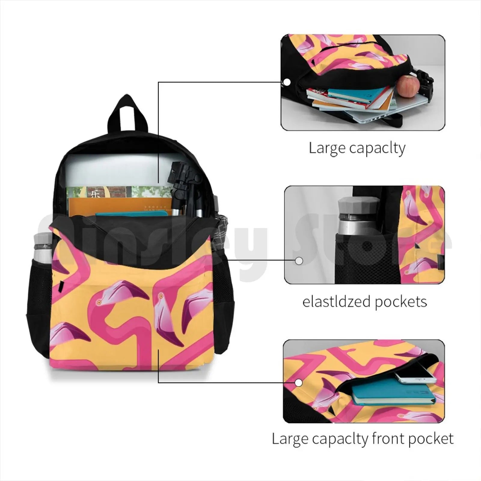 Flamingo Maze Hiking Backpack Waterproof Camping