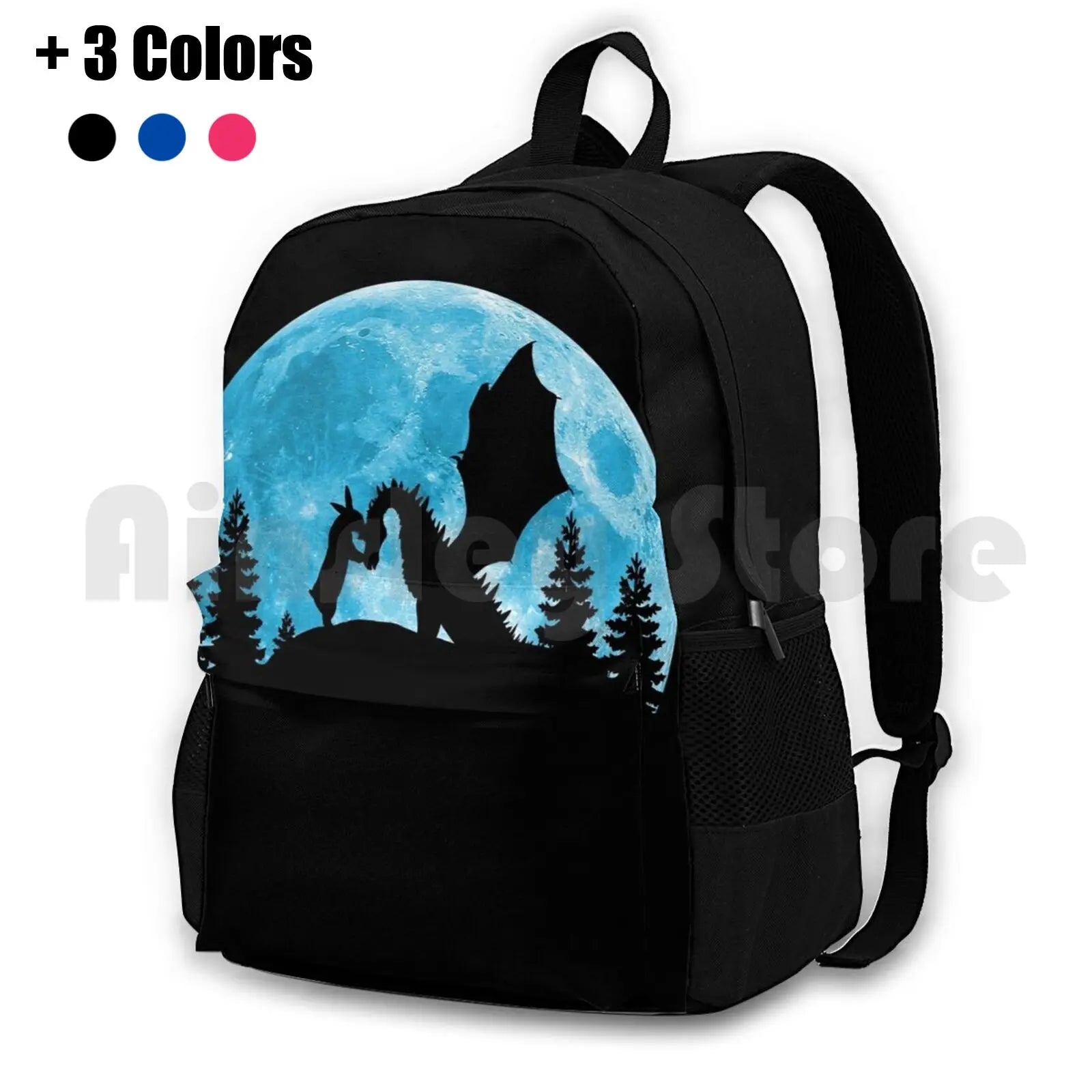 Moon Outdoor Hiking Backpack Waterproof Camping Travel Dragon