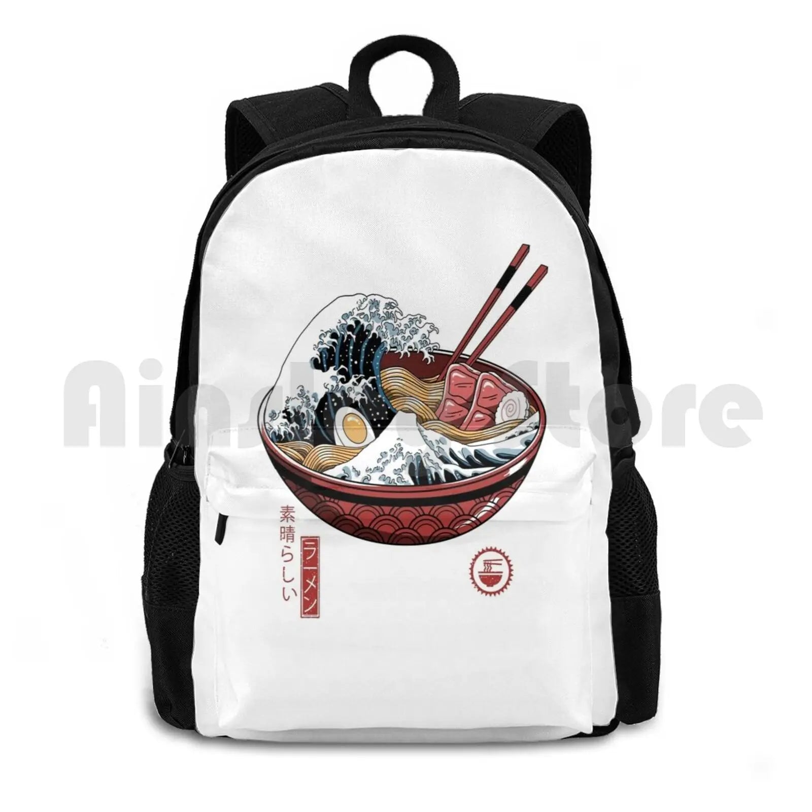 Ramen Wave Hiking Backpack Waterproof Camping Travel