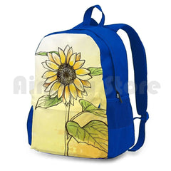 Sunflower Camping Backpack Waterproof Vintage Background Cover