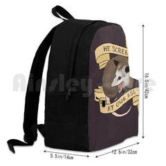 Hiking Backpack Waterproof Camping Travel Scream At Own Ass