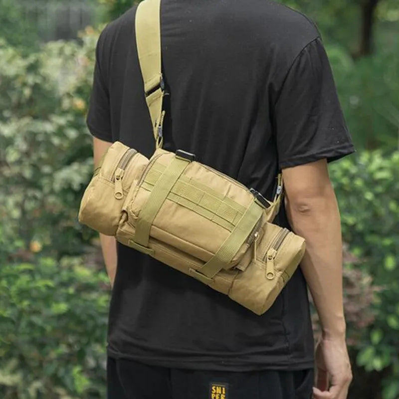 Military Tactical Backpack Waterproof Waist Pack Oxford for Fishing Camping