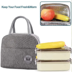 Insulated Lunch Dinner Bag Canvas School Picnic Food Camping Travel Cooler B