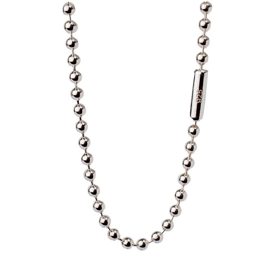 Solid 925 Sterling Silver Ball Chain Necklace 16-36inch