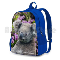 Koala And Orchids Outdoor Hiking Backpack Waterproof Camping Travel
