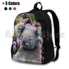 Koala And Orchids Outdoor Hiking Backpack Waterproof Camping Travel