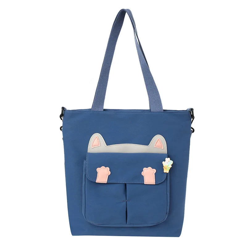 Japanese Campus Cat Bag Canvas Bag Female Bag