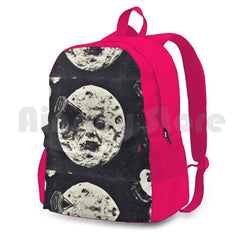 Outdoor Hiking Backpack Waterproof Camping Travel Night Sky Space Moon Galaxy