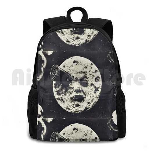 Outdoor Hiking Backpack Waterproof Camping Travel Night Sky Space Moon Galaxy