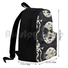 Outdoor Hiking Backpack Waterproof Camping Travel Night Sky Space Moon Galaxy