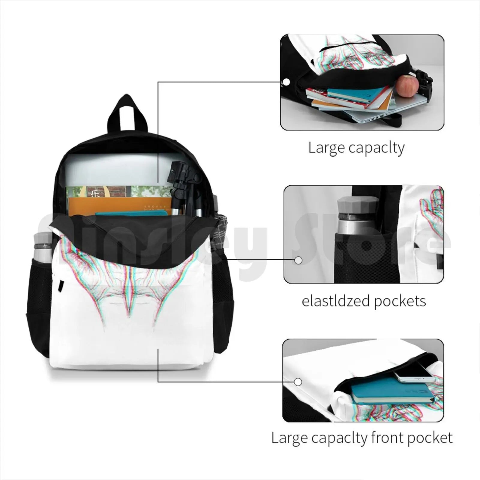 Middle Fingers Outdoor Hiking Backpack Waterproof Camping Travel