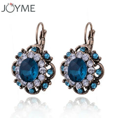 Vintage Crystal Drop Earrings Retro Rhinestone Dangle Earring