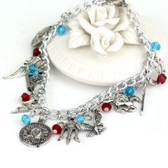 Percy Jackson Crystal Beads Pendent Charm Bracelet Vintage Movie Jewelry