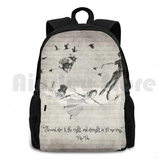 Outdoor Hiking Backpack Waterproof Camping Travel Vintage Book