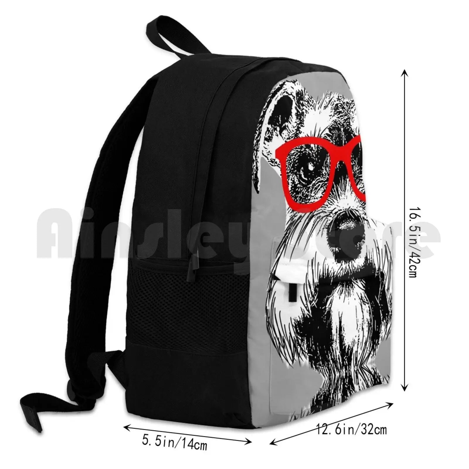 Schnauzer Nerd Backpack Waterproof Camping Travel
