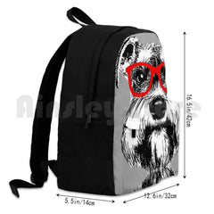 Schnauzer Nerd Backpack Waterproof Camping Travel