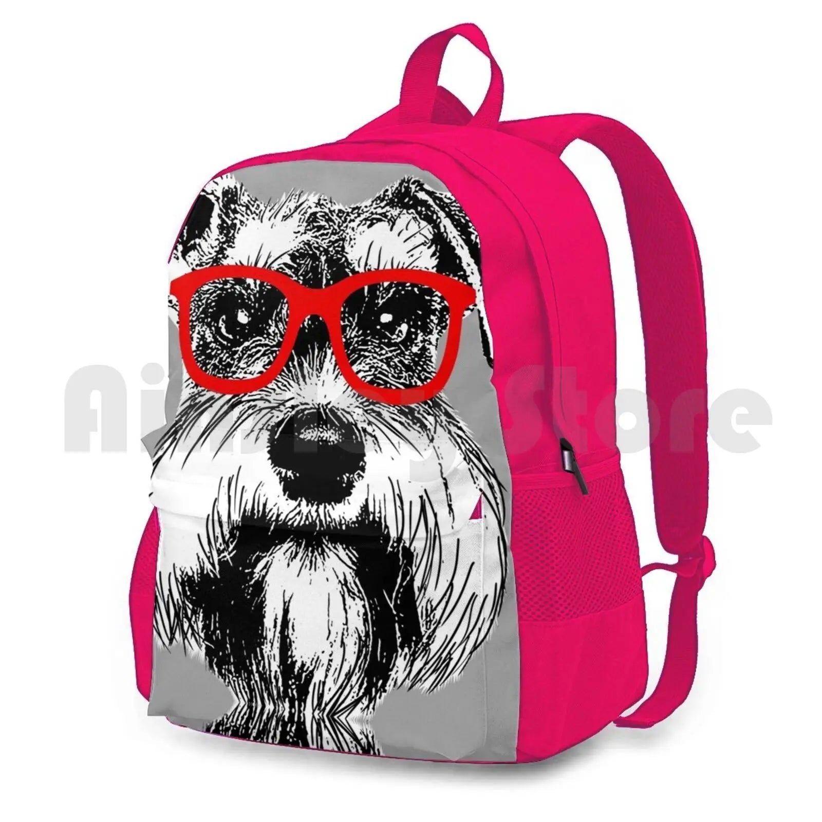 Schnauzer Nerd Backpack Waterproof Camping Travel