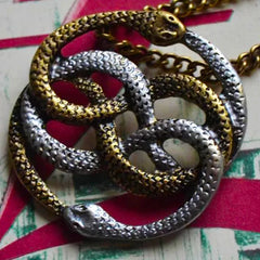 Auryn Snake Pendant Ouroboros Chain Necklace