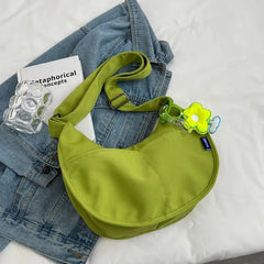 Solid Female Student Summer Shopping Messenger Shoulder Versatile Campus Schoolb