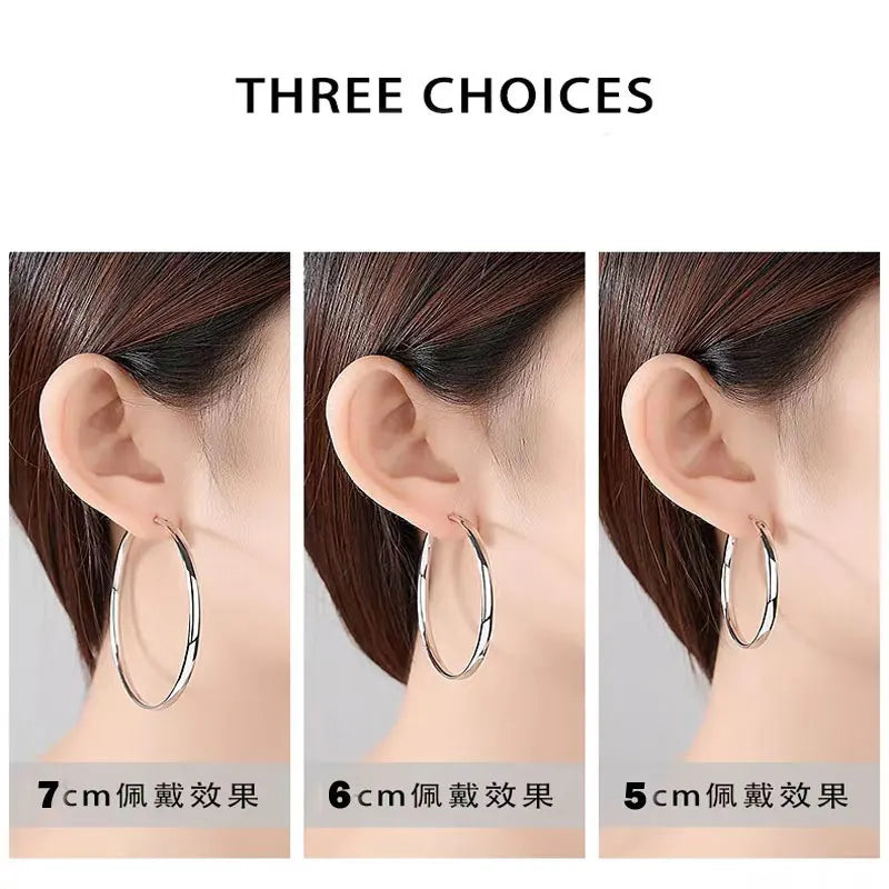 Somila Punk 70mm Hoop Earrings for Women