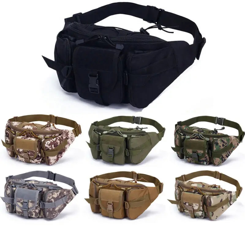 Tactical Waist Pack Outdoor Bag Pouch Camping Hiking Bottle