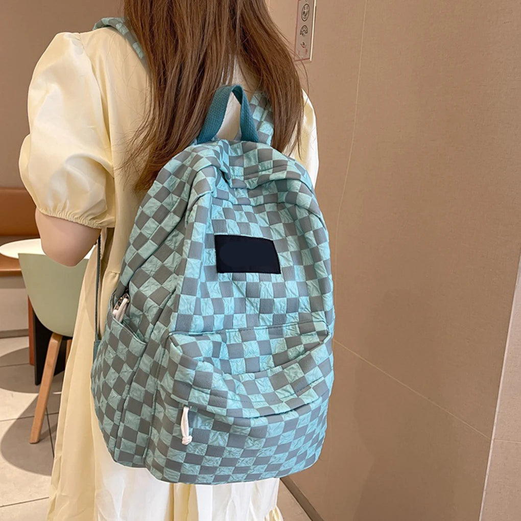 Women School Backpack Nylon Bag Beach Office Camping Hiking Books Water Bottle P