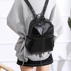 Women's Stylish PU Backpack for Travel Camping University School